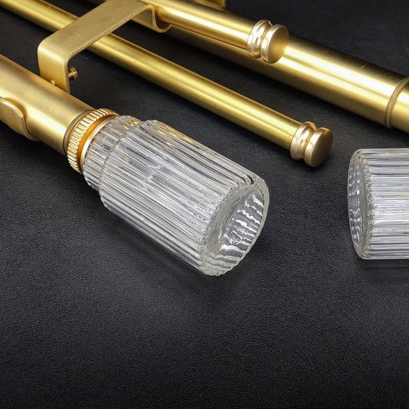 Judner Gold Adjustable Double Curtain Rod Set, 36" - 72"