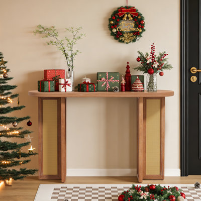 Console ovale en bois massif Soild