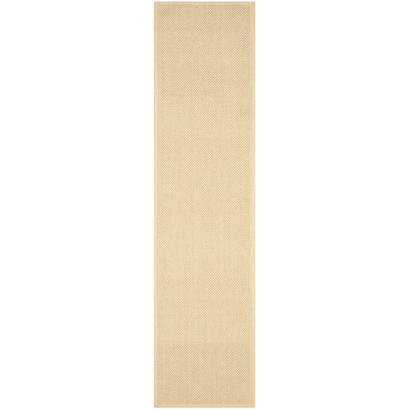 Auckland Handmade Jute/Sisal Maize/Wheat Area Rug, Runner 2'6" x 10'