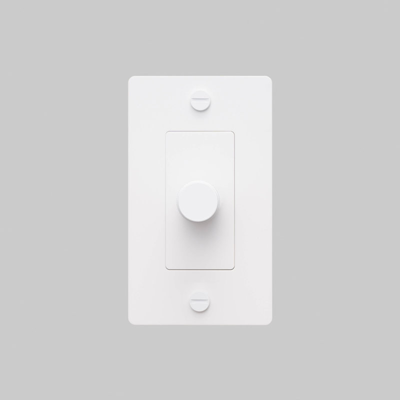 1G Dimmer / Non-Logo , White, 1 Gang