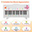 37 Keys Cloud Shape Wood Piano With Piano Bench And Diy Sticker For Kids-123031118