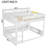 Queen over Queen Bunk Bed with Storage Shelves and USB Charging Ports, Solid Wood Frame, White-343151221