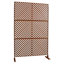 Panneau d'intimité extérieur et intérieur en acier 76 po H x 48 po rouge rouille-130909637
