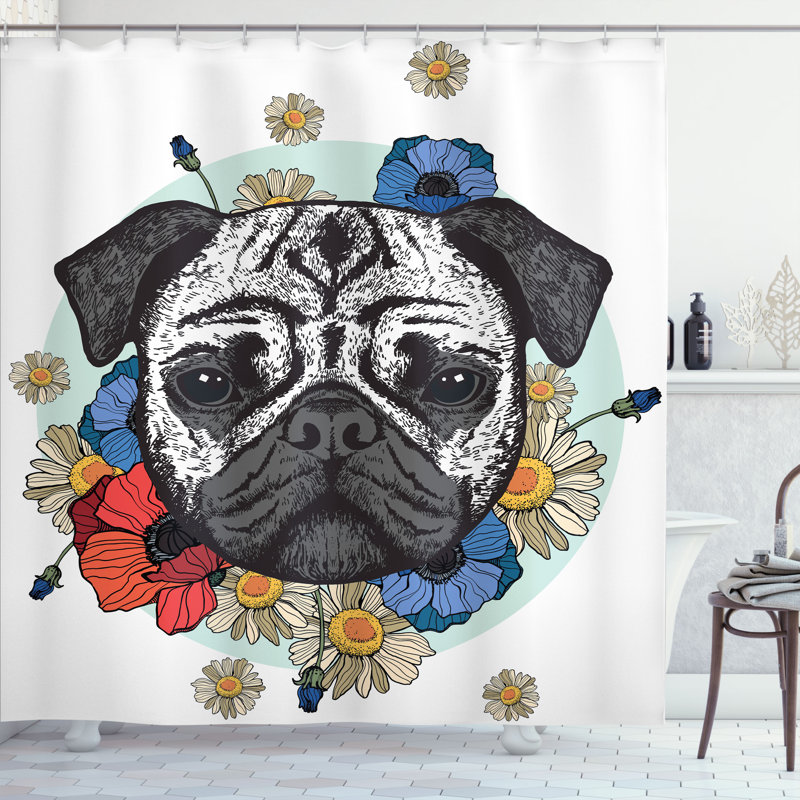 Shower Curtain with Hooks Included, 84"H x 69"W
