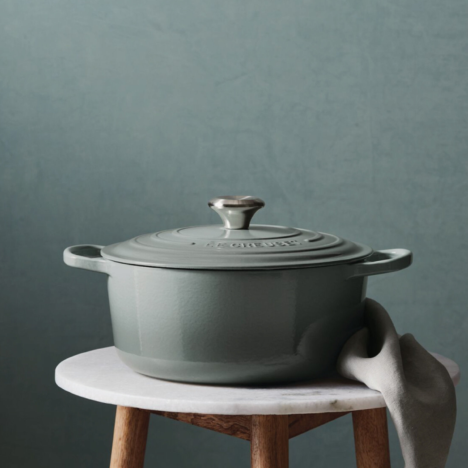 Le Creuset Enameled Cast Iron Dutch Oven, 9 quarts, Sea Salt