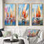 "Voiliers abstraits" - 3 pièces sur toile-1684379448-1684379451
