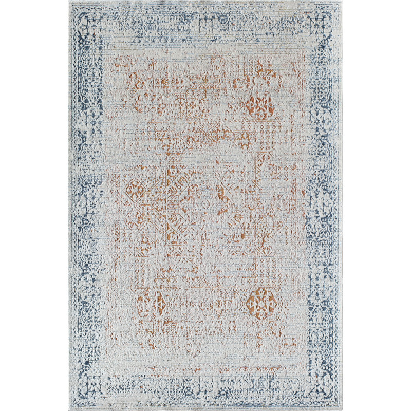Tapis rétro à motif de souci Marron, Rectangle 2 pi 6 po x 4 pi