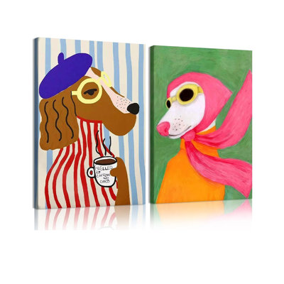 2 Piece Wrapped Canvas Wall Art