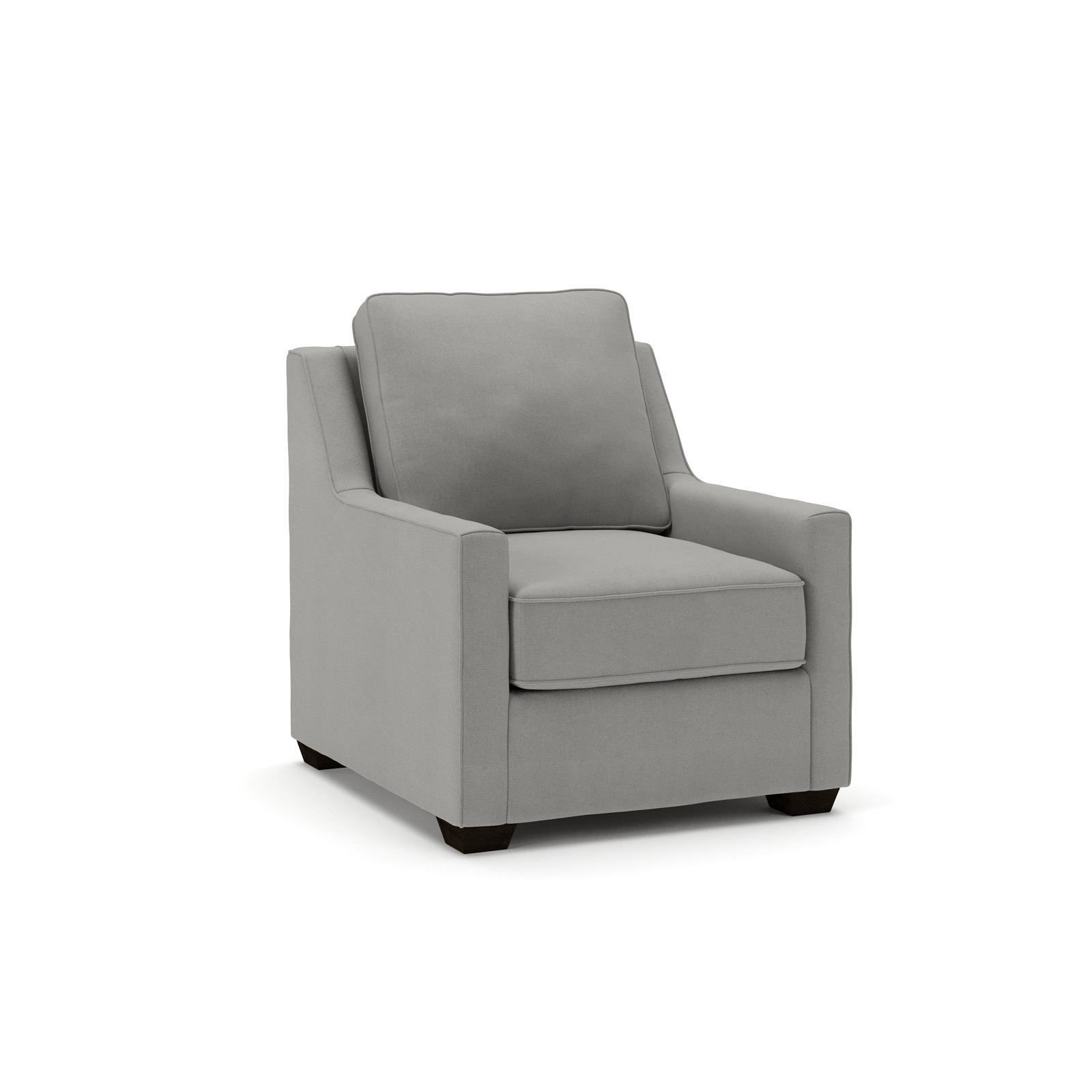 Gemi Upholstered Armchair, Bayou Light Gray Canvas