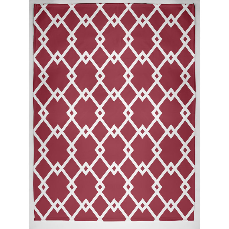Nala Plain Weave / Muslin Throw Blanket, Red