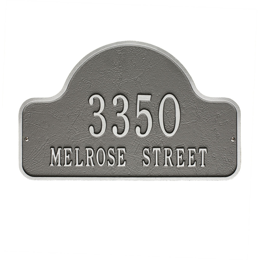 Lexy 2-Line Wall Address Plaque Old Century Forge 