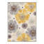 Tapis floral ivoire / jaune lavable à la machine avec envers antidérapant-1445522012