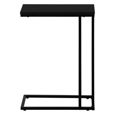 Contemporary Side Table With Black Surface For Living Room Stylish End Laminate Office Space, Area