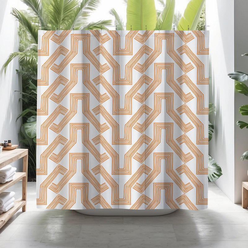 Coco Shower Curtain, Orange