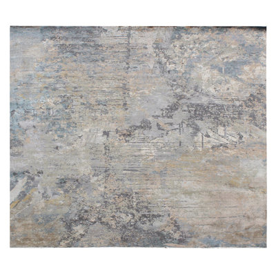 Dorado One-of-a-Kind 15' x 15'3" New Age Rectangle Cotton and Silk Area Rug in Blue