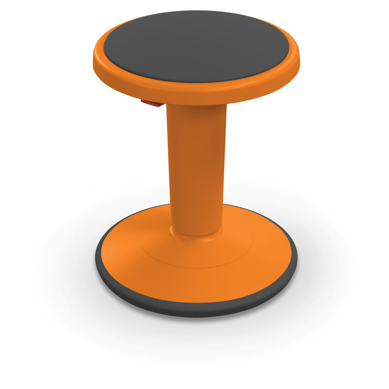 Adjustable Orange Plastic Wobble Action Stool