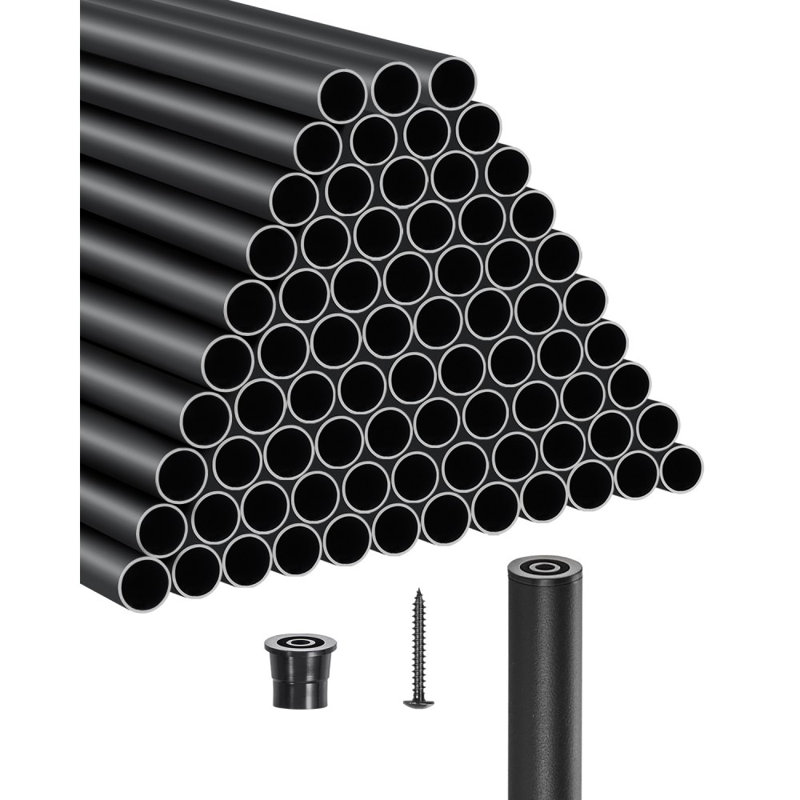 Metal Staircase Balusters Aluminum Spindles with Screws/Rail Caps, 91.4cm H x 1.9cm W x 1.9cm D