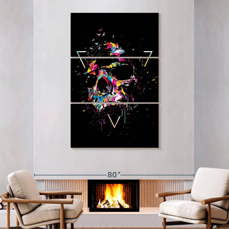 Kerner Graphic Skull, 74" H x 48" W