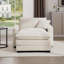 Fauteuil d'appoint simple en velours côtelé-1256305799