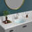 19" L x 16" W Oval Ceramic Vessel Sink Undermount Bathroom Sink with Overflow