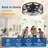 20 Inch Farmhouse Caged Ceiling Fan with Light, Remote & APP Control Quiet DC Motor Black-173473605-172977928