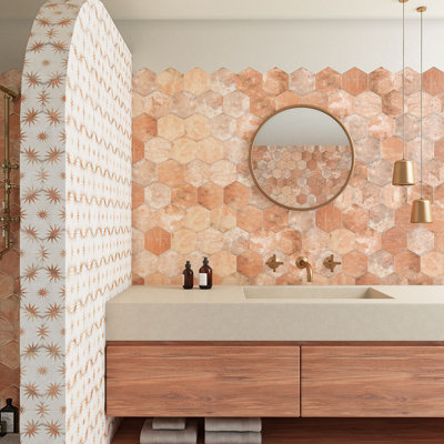 Carrelage mural en porcelaine hexagonale 8x9 Odyssey