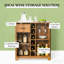 Buffet de style rétro avec rangement et armoire à vin