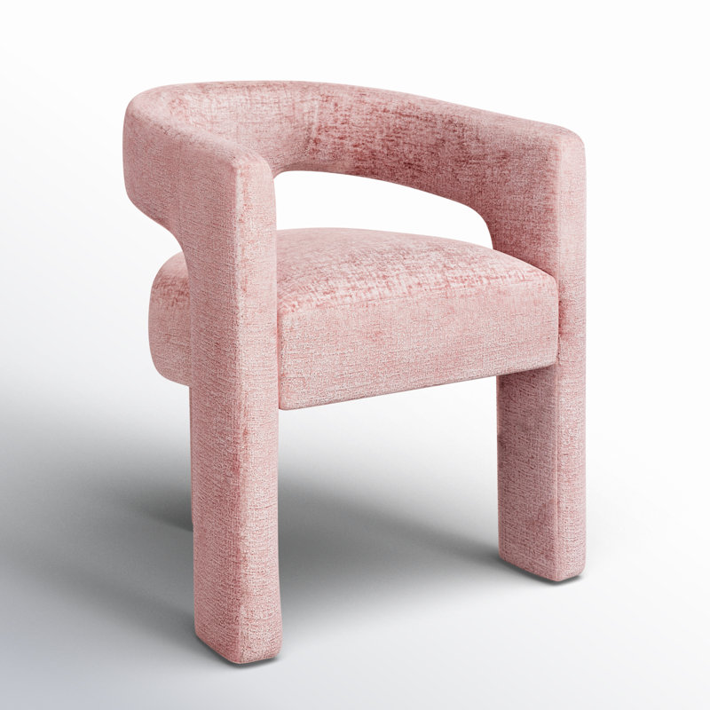 Chaise rembourrée Darlington, Microsuède rose Gwen
