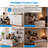 Murphy Bed Full MDF Farmhouse Cabinet, White and Brown-275083067