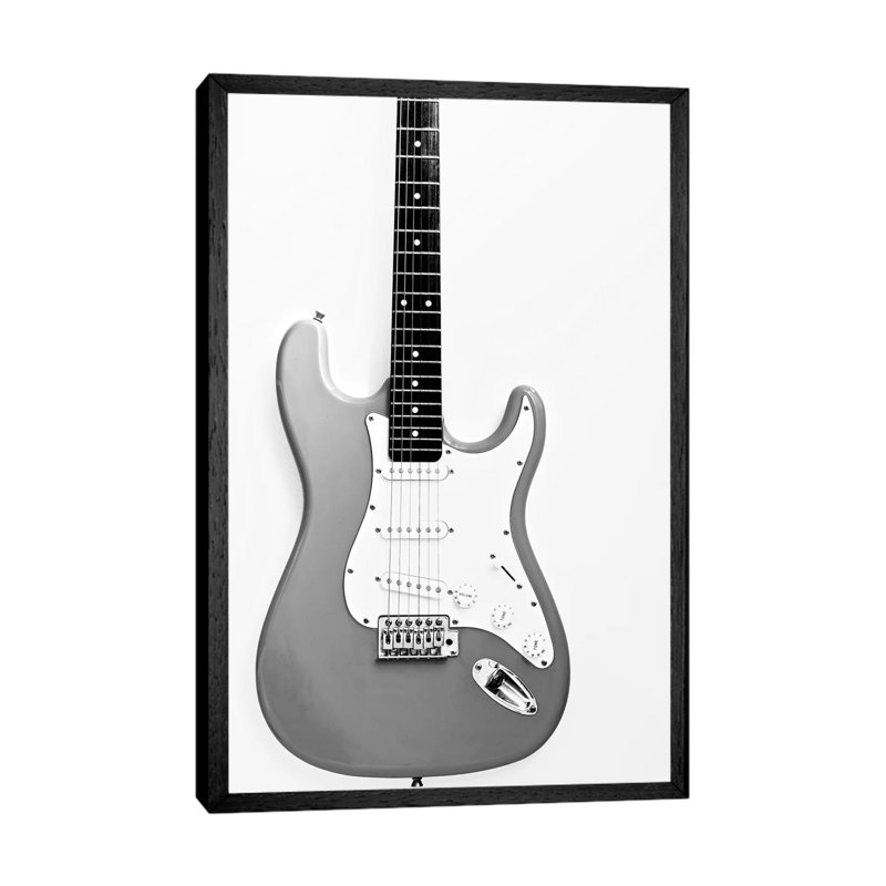 Black And White Guitar by Tom Quartermaine - Gallery-Wrapped Canvas Giclée on Canvas, 152.5 cm H x 101.5 cm W