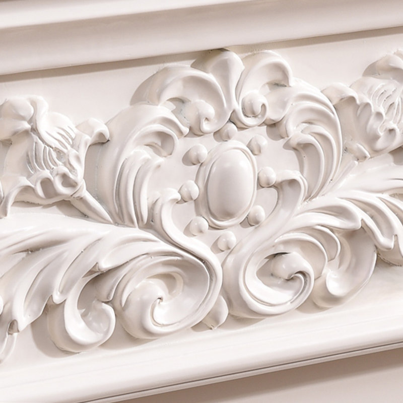 American style fireplace decoration Roman column wangling hone 47.24 " W Electric Fireplace, White