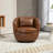 Chryssi Faux Leather Swivel Barrel Chair-223788702
