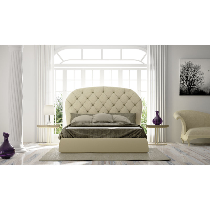 Lit tapissier standard Annalya, Très grand, Mat