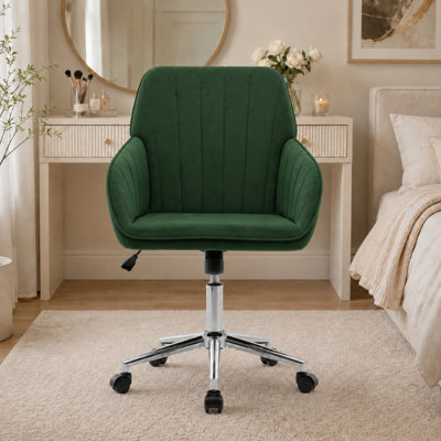 Chaise de bureau moderne et ajustable avec coussin moelleux, pieds en métal