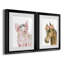Cochon couronne de fleurs - ensemble de 2 peintures-517613648-517613650-517768727
