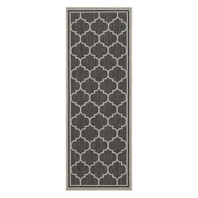 Trellis Patterned Indoor/Outdoor Area Rug, Runner 2'7" x 7'3"