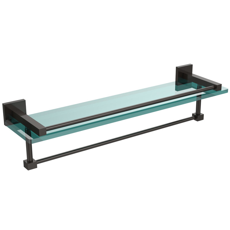 Haranu Bracket Shelf with Towel Bar, Oil Rubbed Bronze