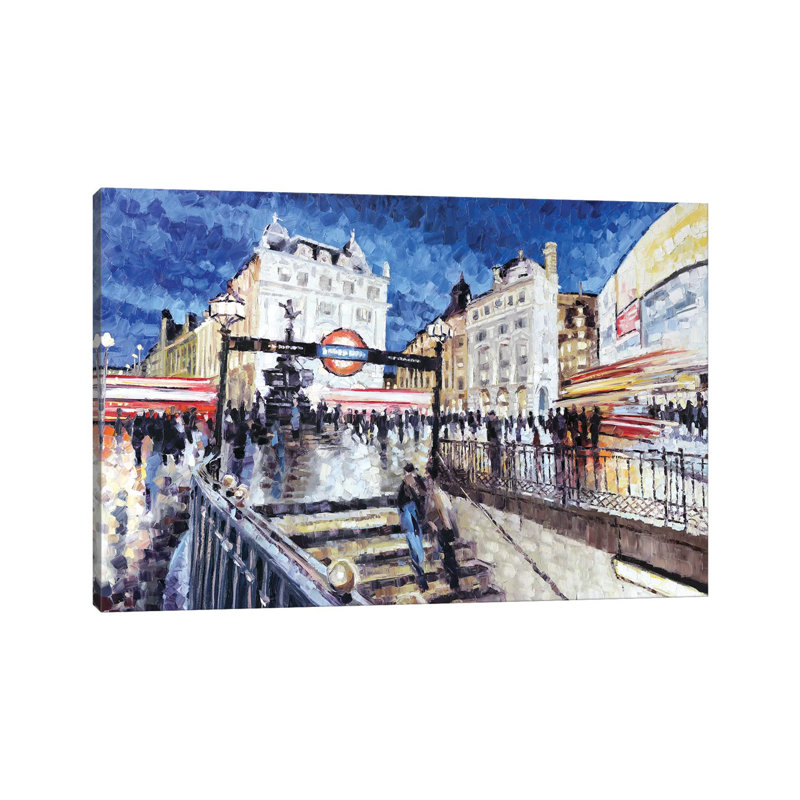 Piccadilly Circus I by Roger - Wrapped Canvas Painting, 66.04 cm H x 45.72 cm W x 1.91 cm D
