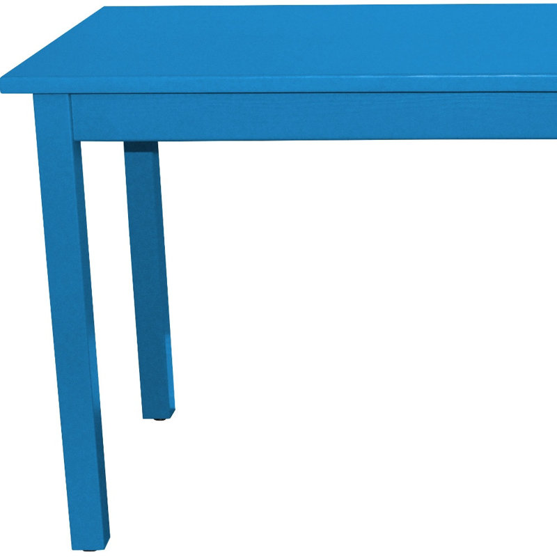 48" Caribbean Blue Solid Wood Dining Table, Blue