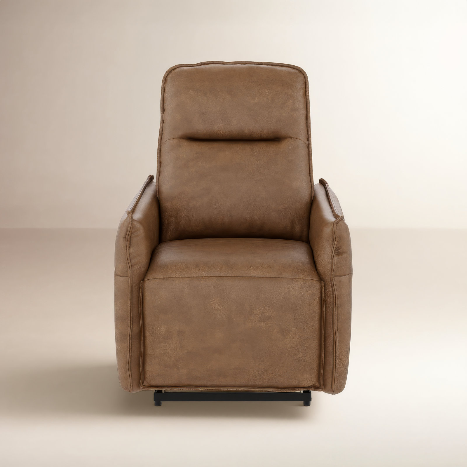 Jonali Reclining Accent Chair, Brown Polyester