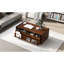 Table basse rectangulaire de style rétro de 47,2 po avec 4 tiroirs, 2 tablettes, des détails rainurés et une configuration polyvalente pour la salle à manger-371004453