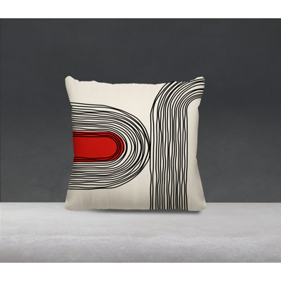 Cassie Abstract Outdoor Reversible Throw Pillow