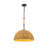 3-Light Dome Jute Pendant Light