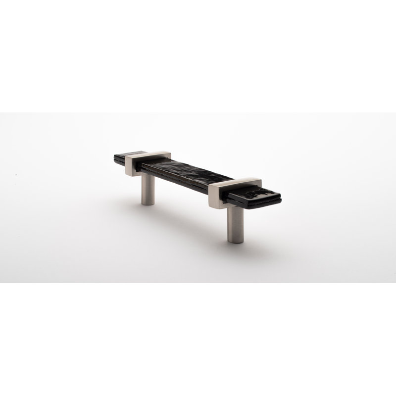 5.5 Length Bar Pull, Satin NIckel/Black