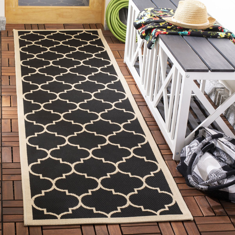 Herefordshire Performance Geometric Indoor/Outdoor Area Rug, Runner 2'3" x 16'
