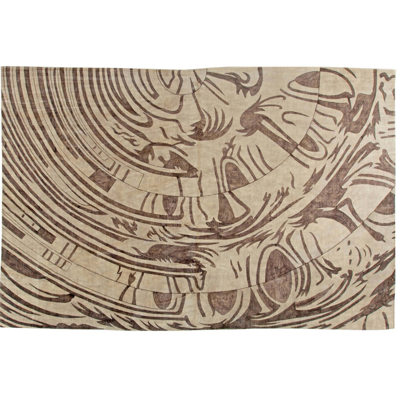 Modern One-of-a-Kind Rectangle 10'1" X 15'2" Hand Knotted Area Rug