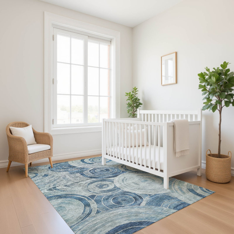 Premium Machine Washable Lubbers AMF1750 Geometric Rug, Rectangle 3' x 5'