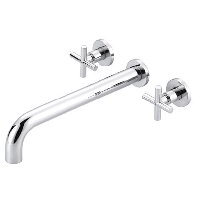 Robinet de baignoire romaine antique à 2 poignées en croix à 2 poignées