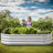 Oval Metal Raised Garden Bed (Silver)-1513510707-1513510704