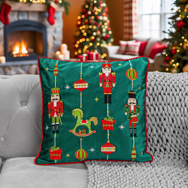 Green Square Cushion